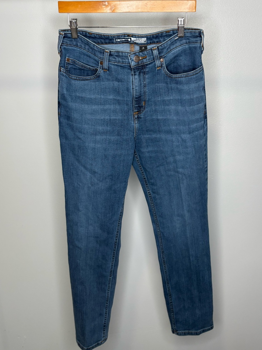 Carhartt Women's Skinny Jeans in Mid Blue Wash